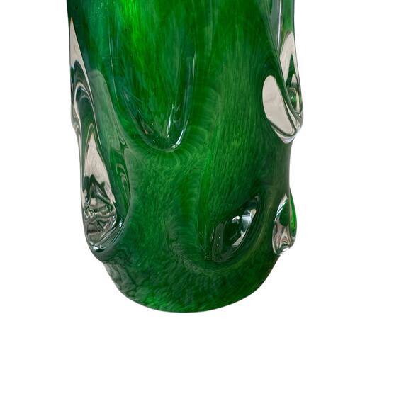 Hand Blown Solid Art Glass CHRISTMAS TREE 11in Green Holiday Decor NEW - Picture 6 of 10